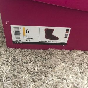 Wine colored fashion boots